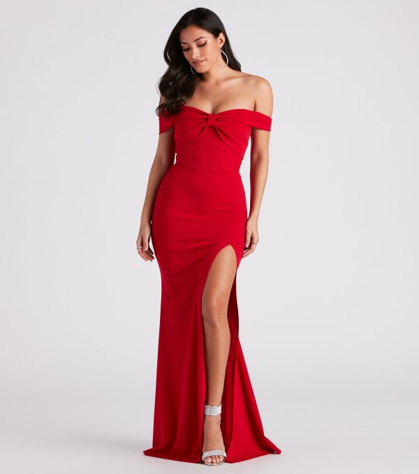 Emma Formal Bow Long Dress - Image 5