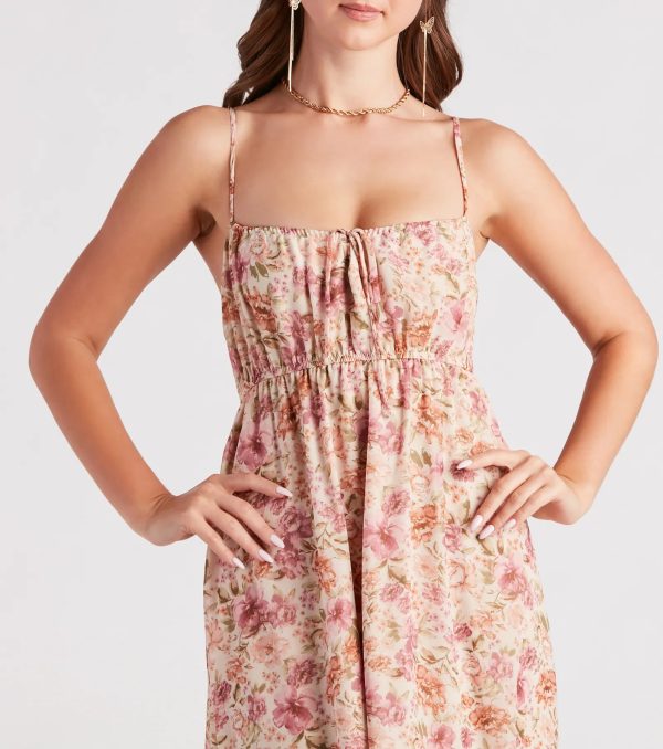 Danika Formal Chiffon Floral A-Line Dress - Image 4