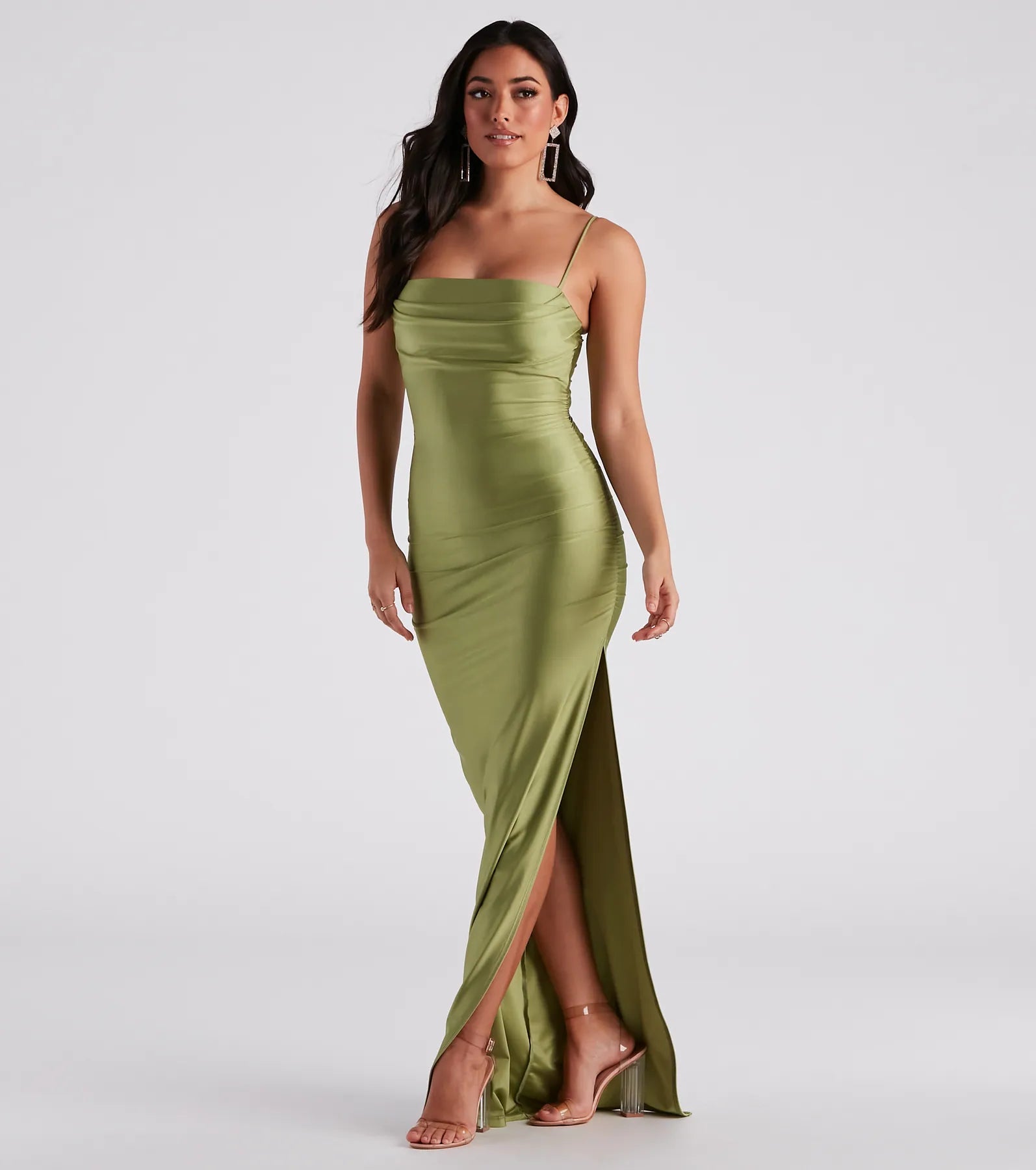 Ella Cowl Neck Satin Dress - Image 19