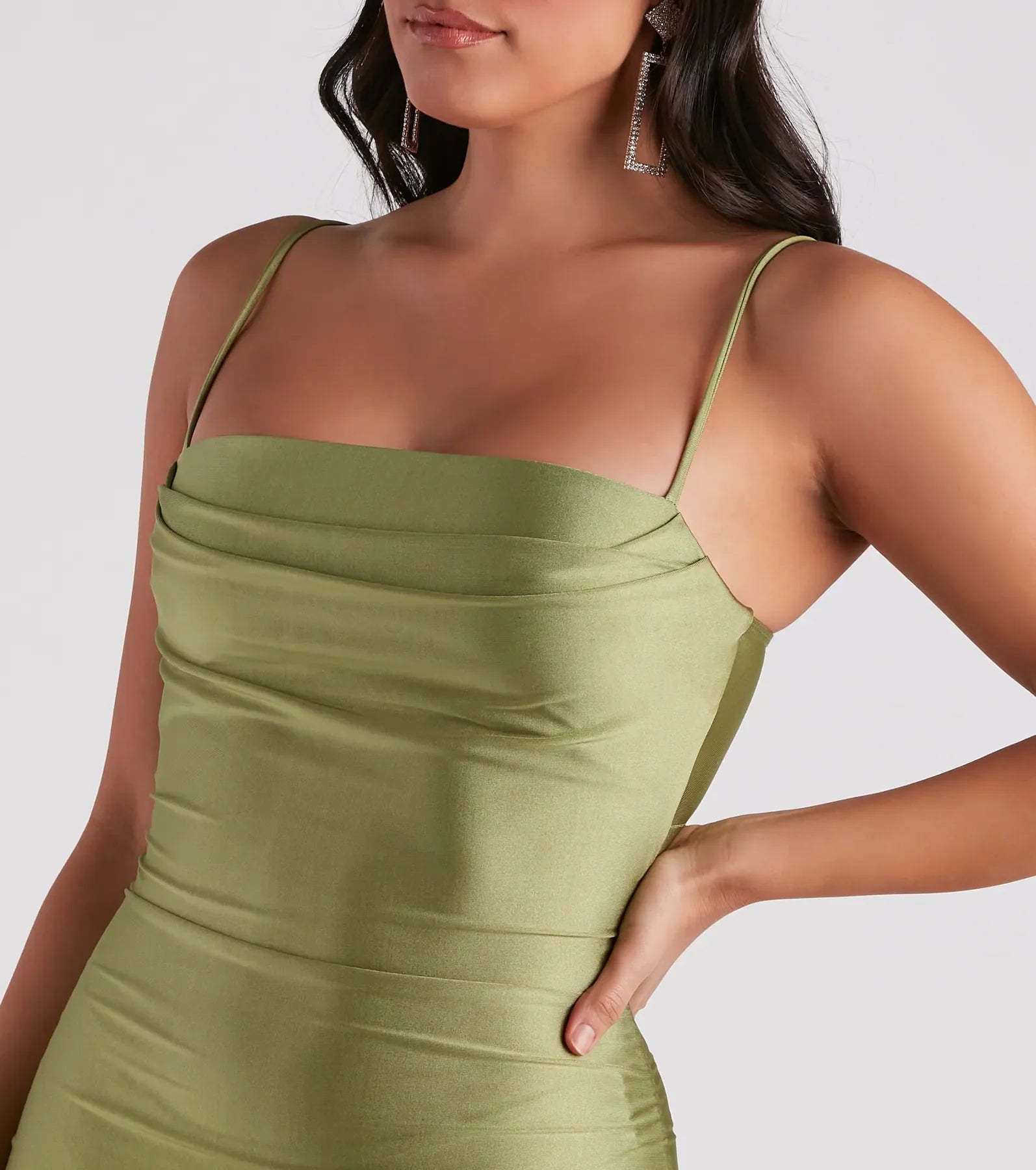 Ella Cowl Neck Satin Dress - Image 20