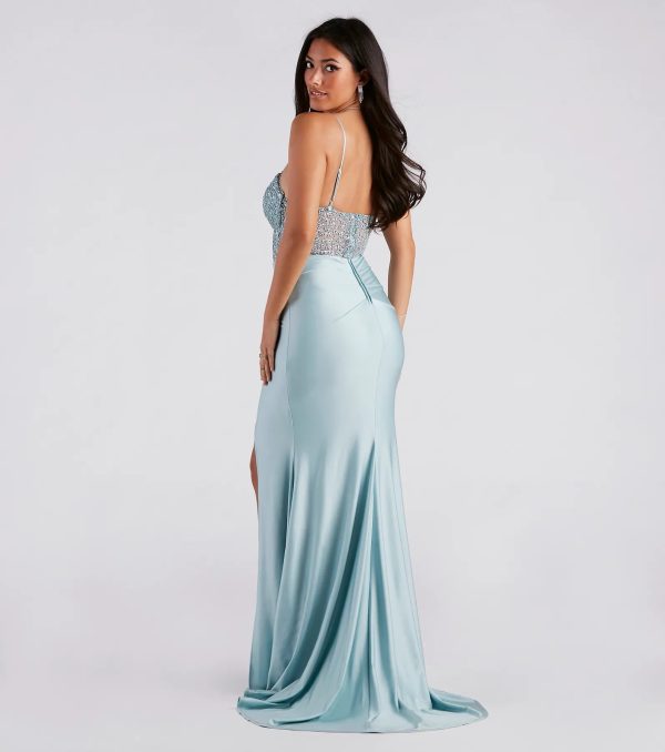 Everly Formal Lace Corset Mermaid Dress - Image 2