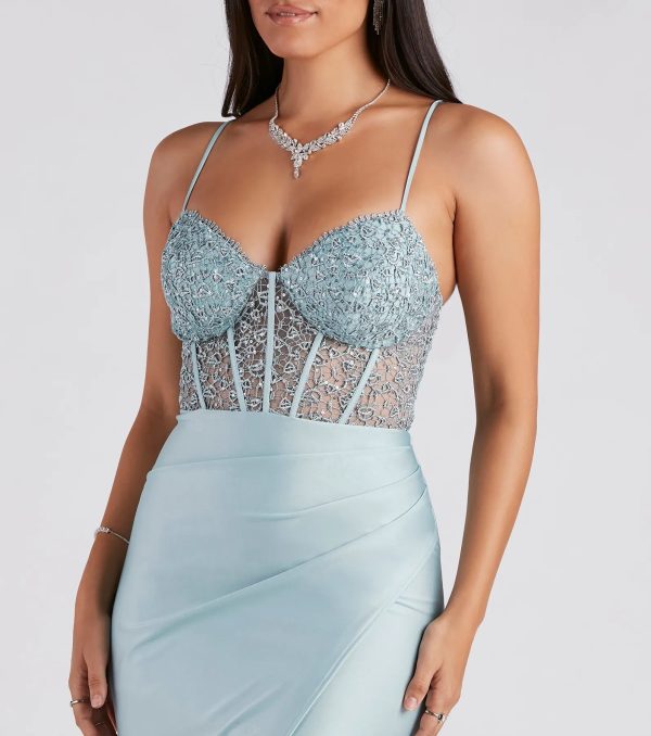 Everly Formal Lace Corset Mermaid Dress - Image 4