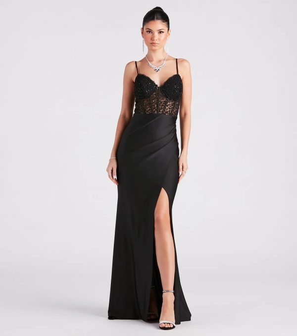 Everly Formal Lace Corset Mermaid Dress - Image 5