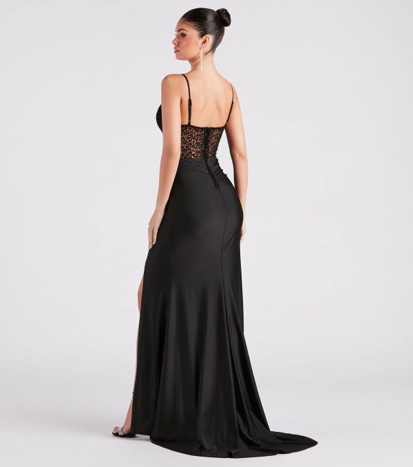 Everly Formal Lace Corset Mermaid Dress - Image 6