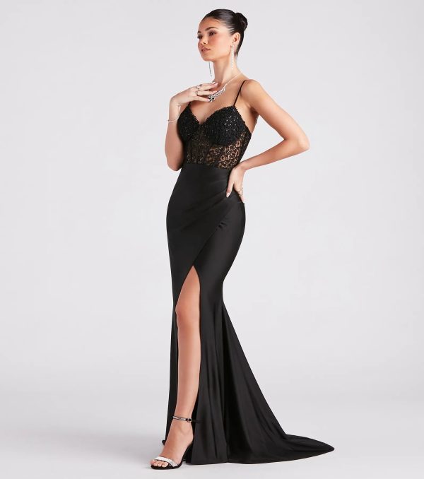 Everly Formal Lace Corset Mermaid Dress - Image 7