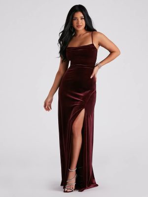 Elaine Formal Velvet A-Line Dress