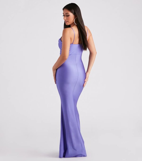 Anika Formal Satin Mermaid Dress - Image 2