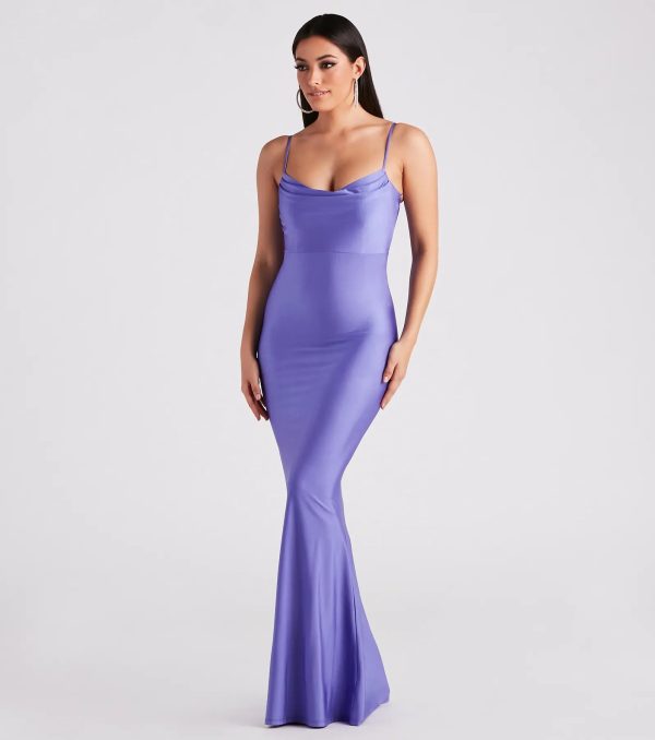 Anika Formal Satin Mermaid Dress - Image 3