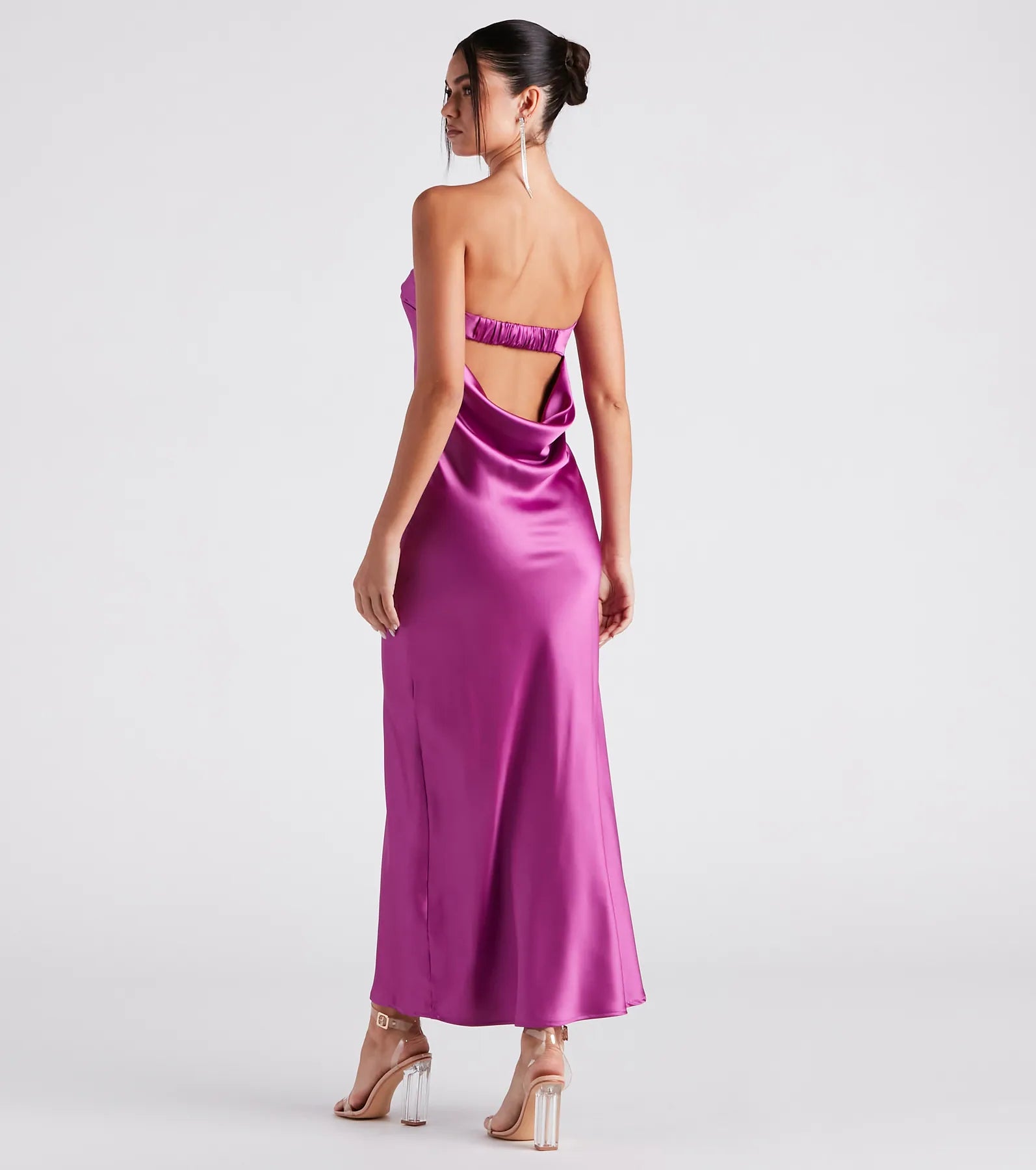 Jaylee Strapless Satin Formal Dress - Image 2