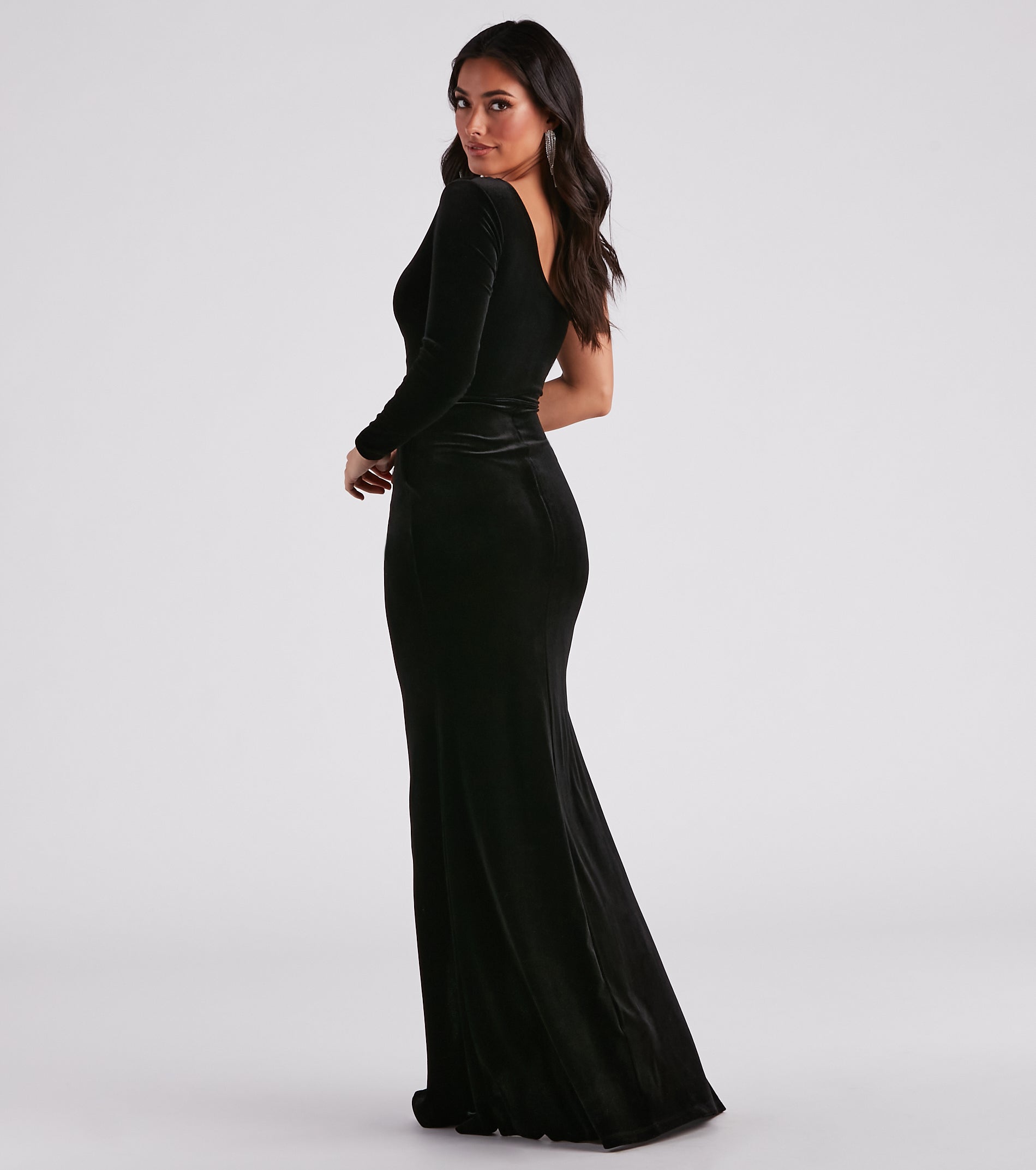 Kelsey Formal Velvet Long Dress - Image 2