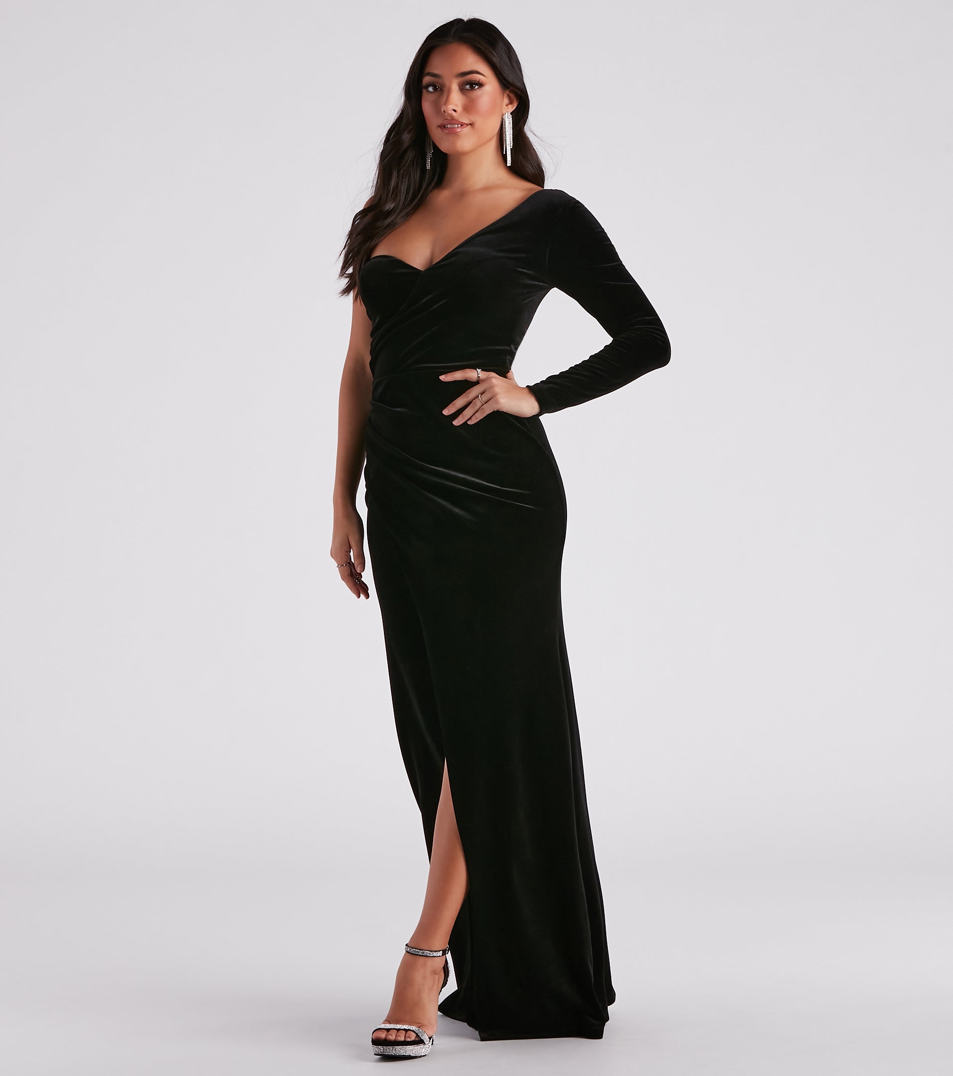Kelsey Formal Velvet Long Dress - Image 3