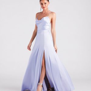 Allura Formal Satin A-Line Dress