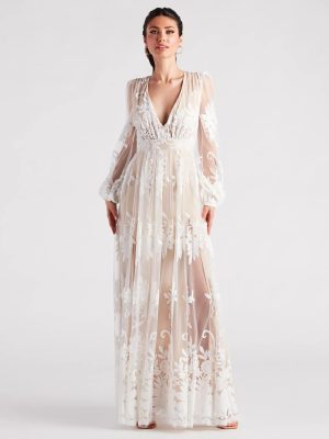 Evelyn Formal Plunge A-Line Dress