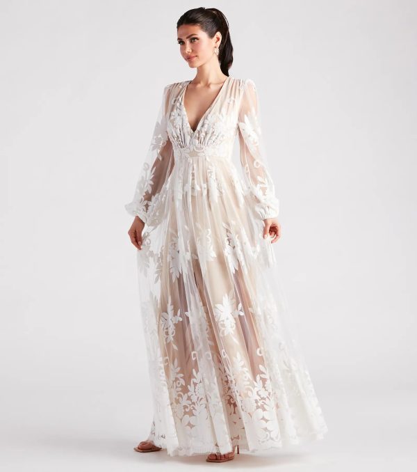 Evelyn Formal Plunge A-Line Dress - Image 3