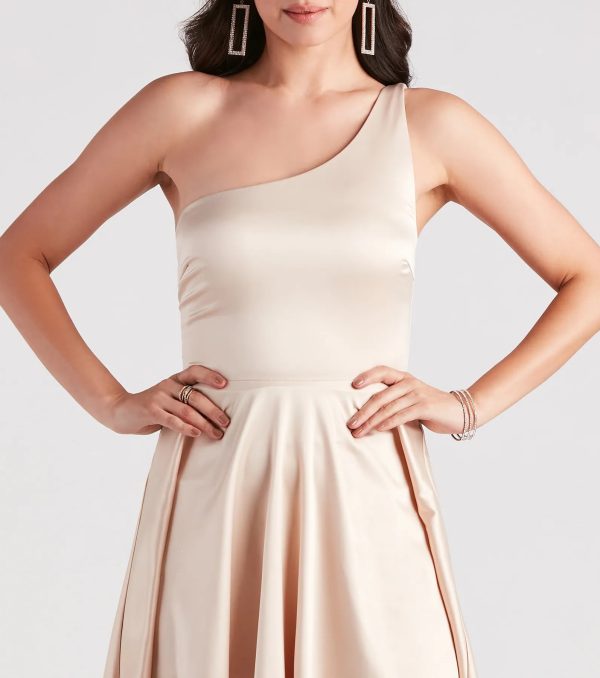 Sky Formal Satin High Low Dress - Image 8