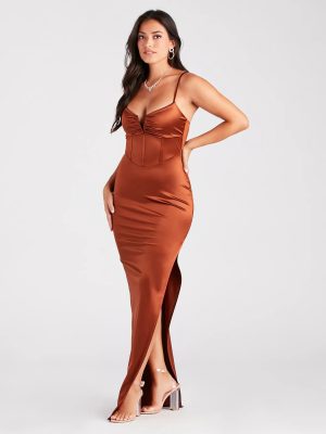 Maisie Formal Satin Corset Slim Long Dress