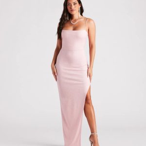 Mckayla Formal Glitter Strappy Back Dress