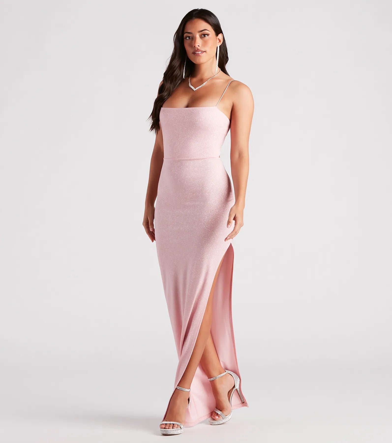 Mckayla Formal Glitter Strappy Back Dress - Image 3