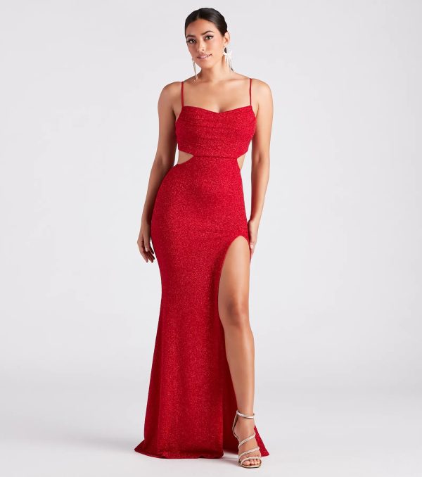 Victoria Formal Glitter Long Dress - Image 11