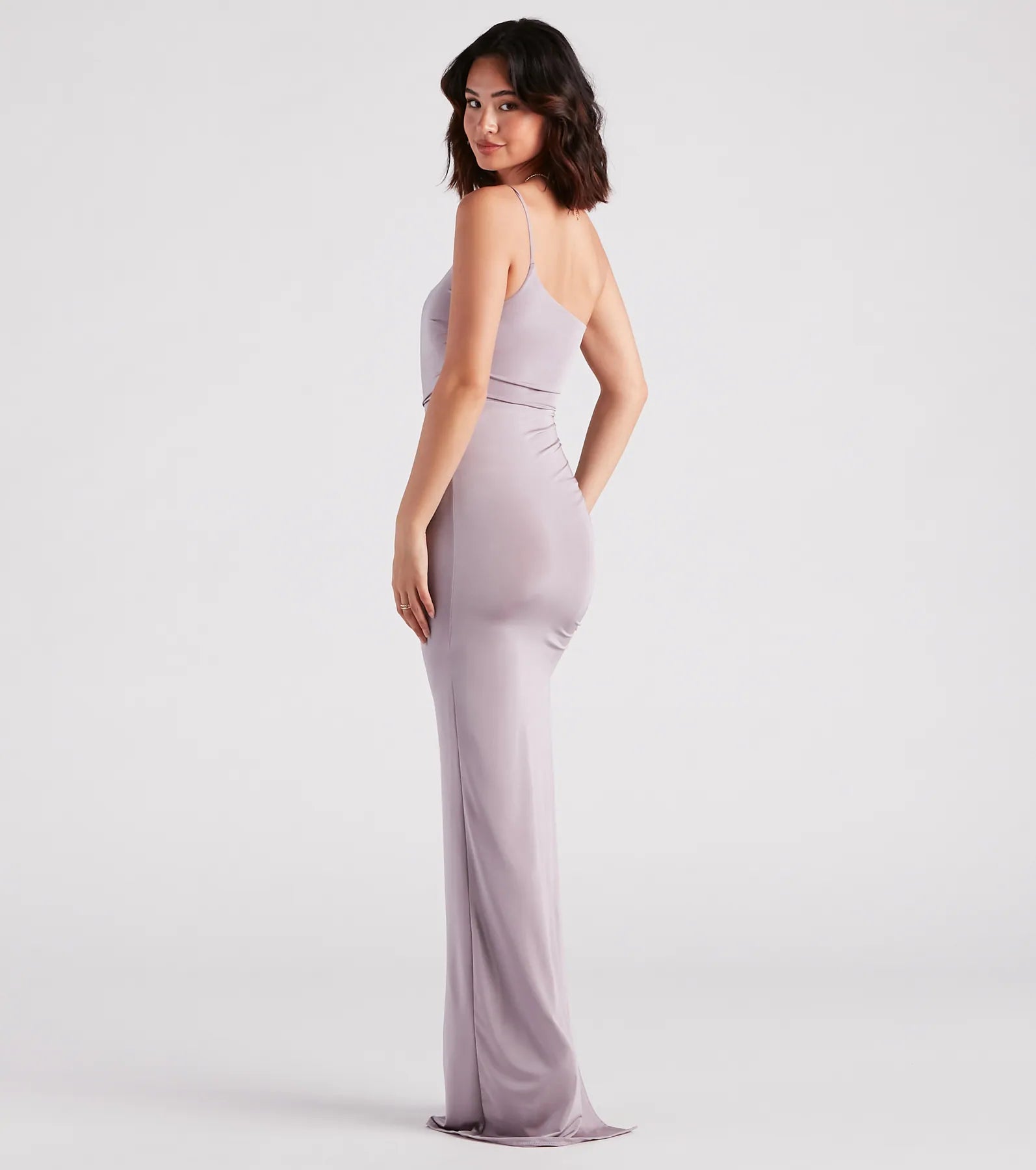 Madalyn One-Shoulder High Slit Formal Dress - Image 2