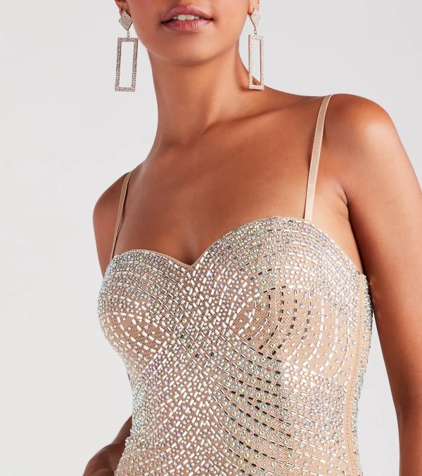 Tori Formal Rhinestone Mermaid Long Dress - Image 4