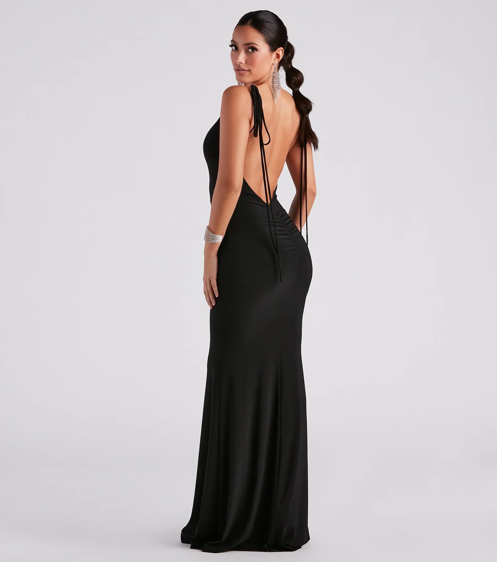 Clarence Formal Open Back Long Dress - Image 5