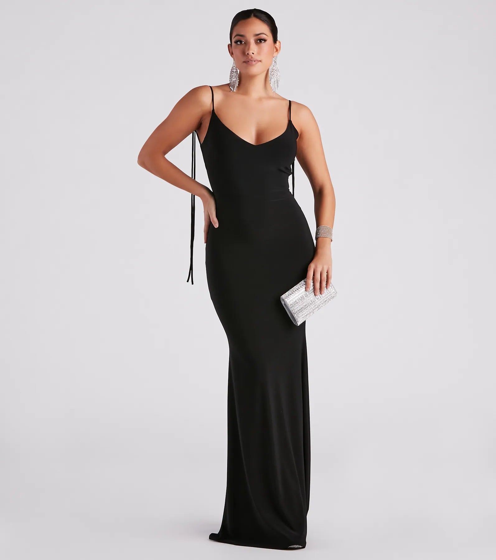 Clarence Formal Open Back Long Dress - Image 6