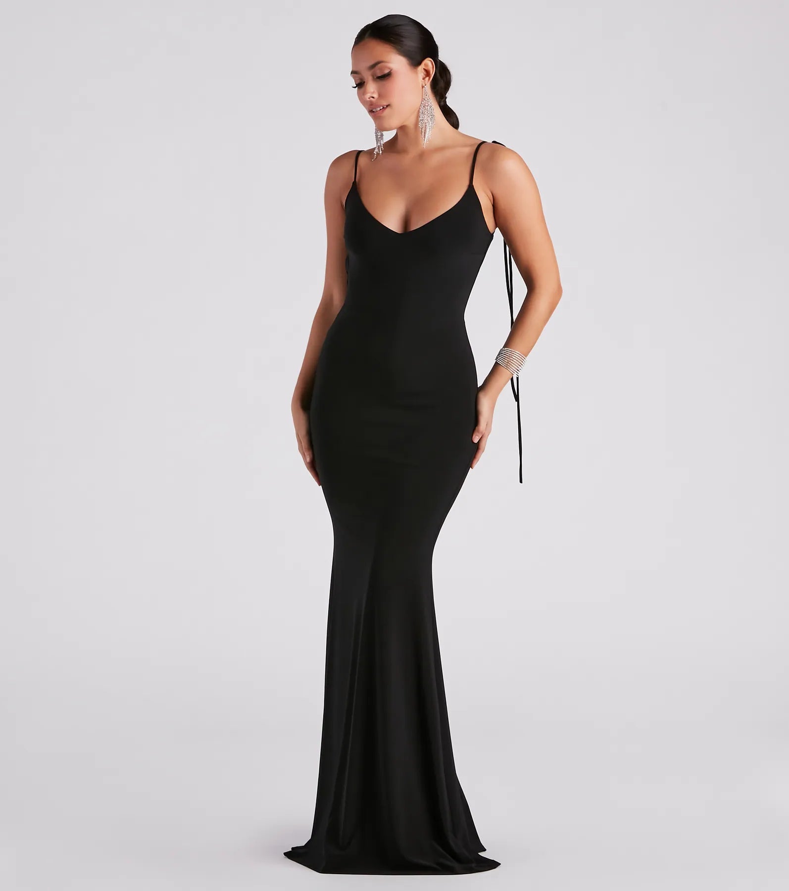 Clarence Formal Open Back Long Dress - Image 8
