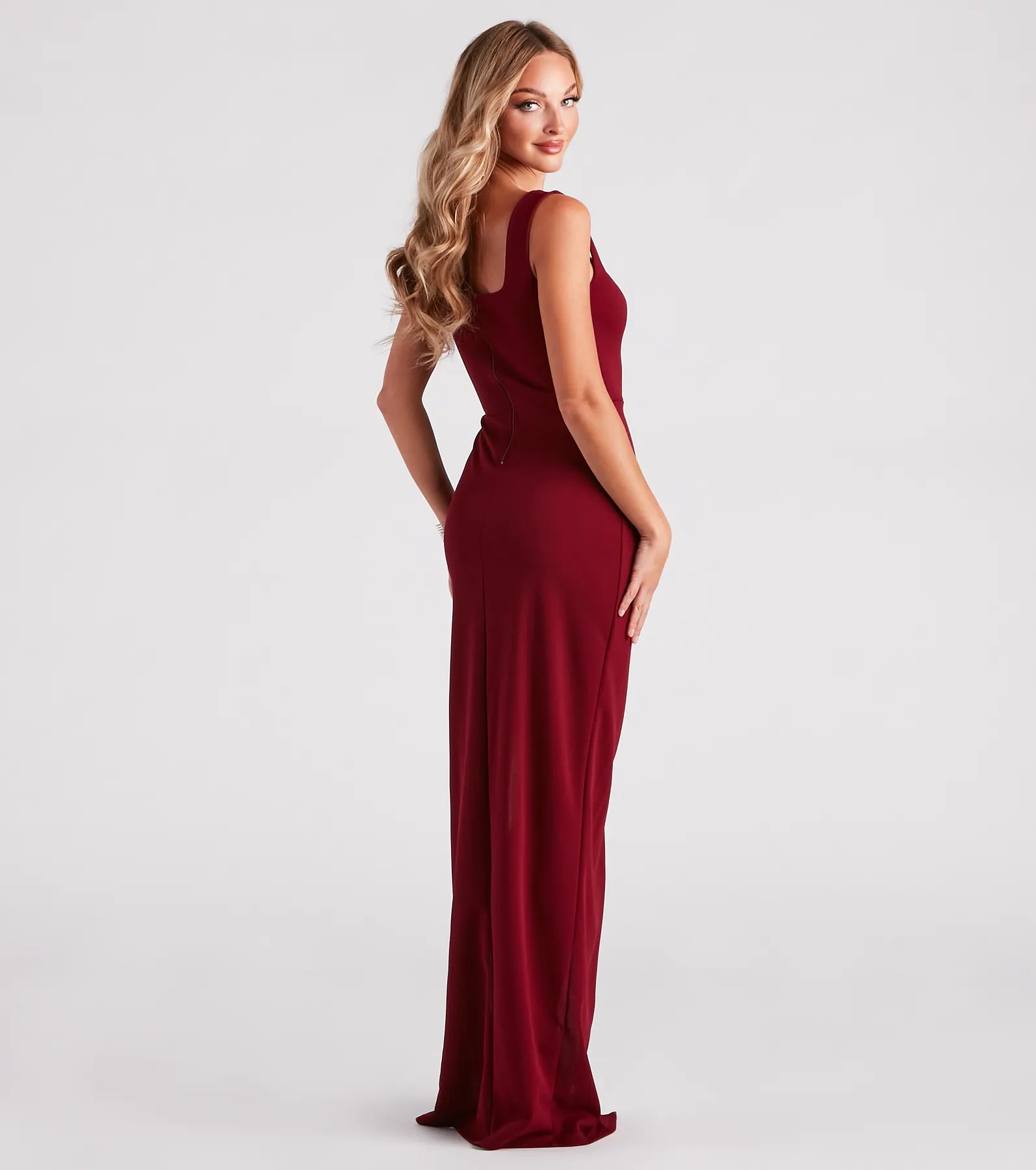 Savannah Formal Crepe Long Dress - Image 10