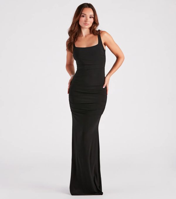 Evania Formal Lace-Up Mermaid Dress - Image 2
