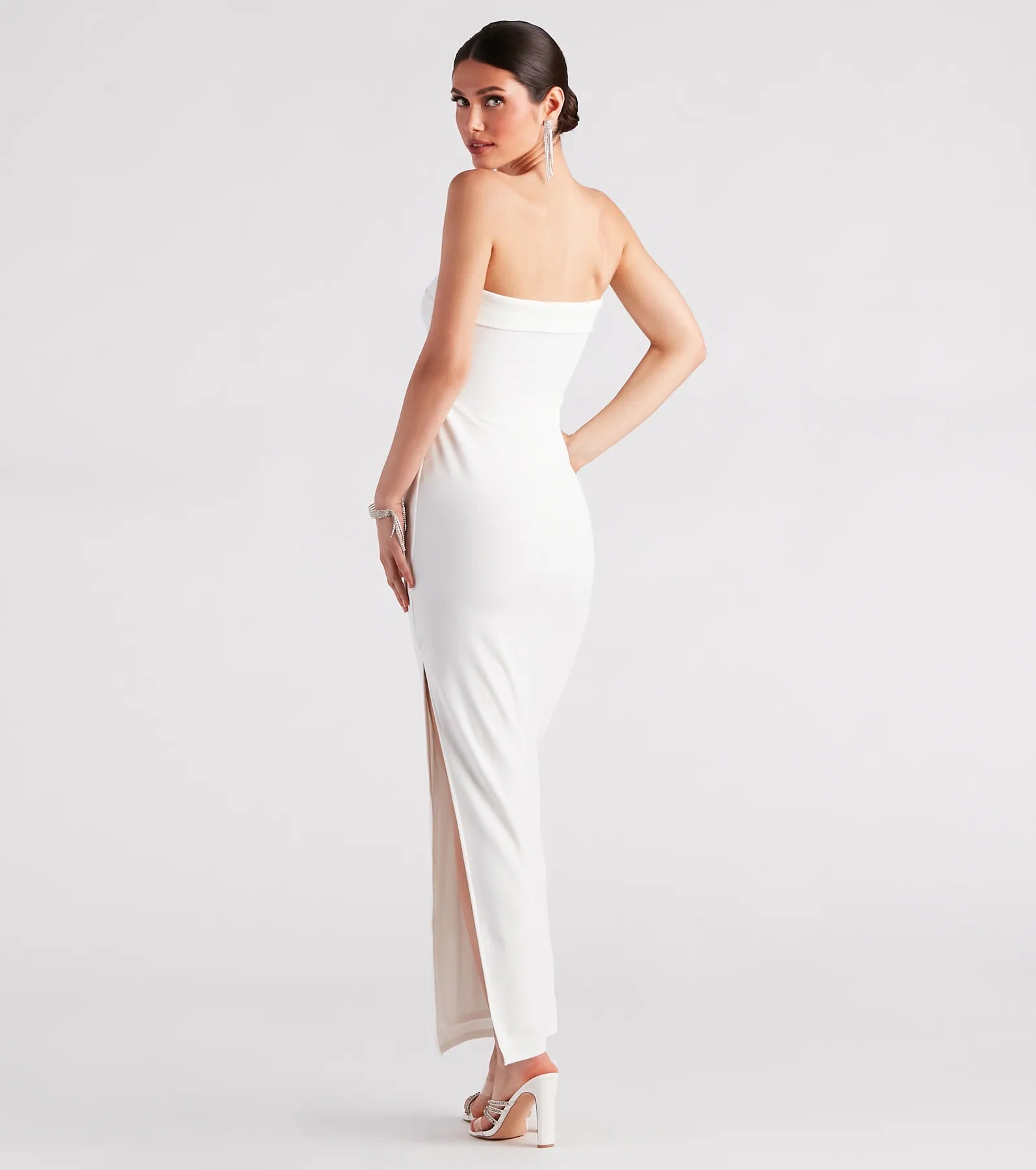 Kaisley Strapless High Slit Slim-Fit Formal Dress - Image 2