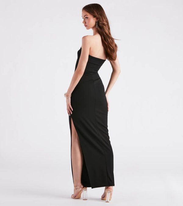 Kaisley Strapless High Slit Slim-Fit Formal Dress - Image 6