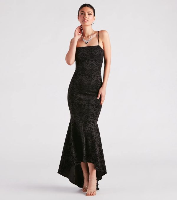 Liyah Formal Velvet Ruffle Dress - Image 5