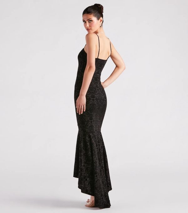 Liyah Formal Velvet Ruffle Dress - Image 6