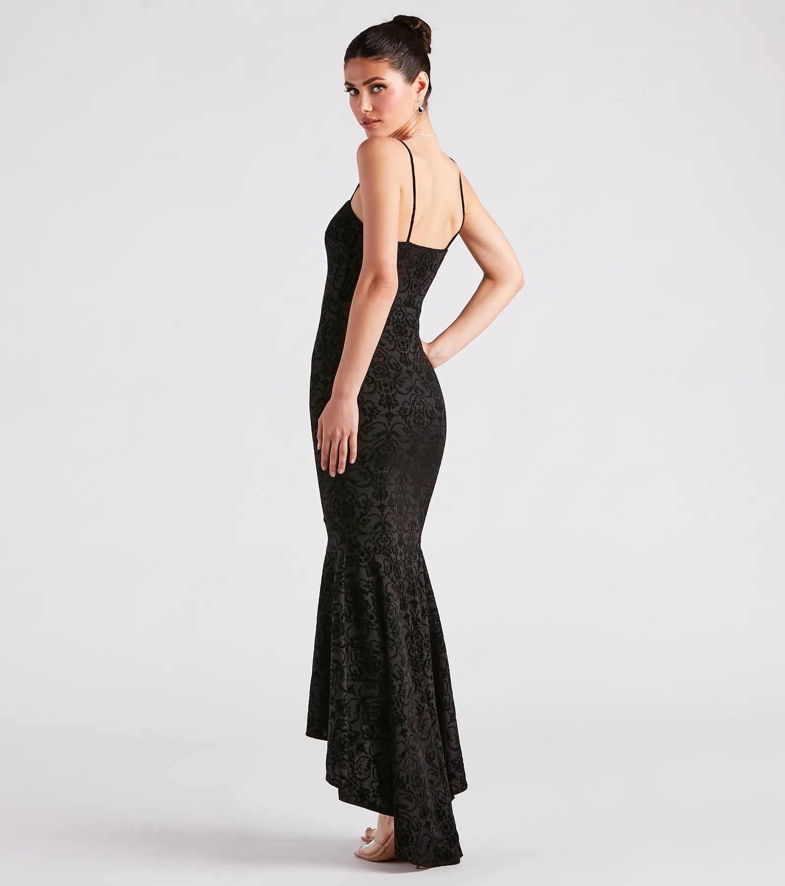 Liyah Formal Velvet Ruffle Dress - Image 6