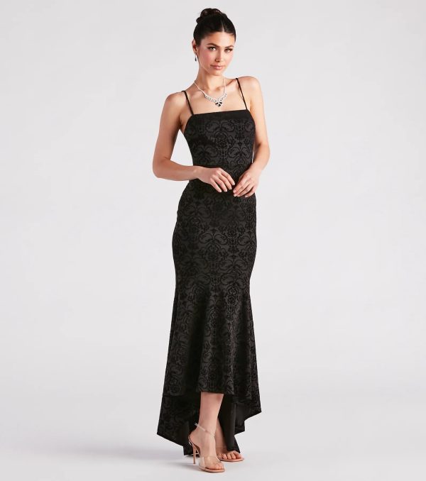 Liyah Formal Velvet Ruffle Dress - Image 7