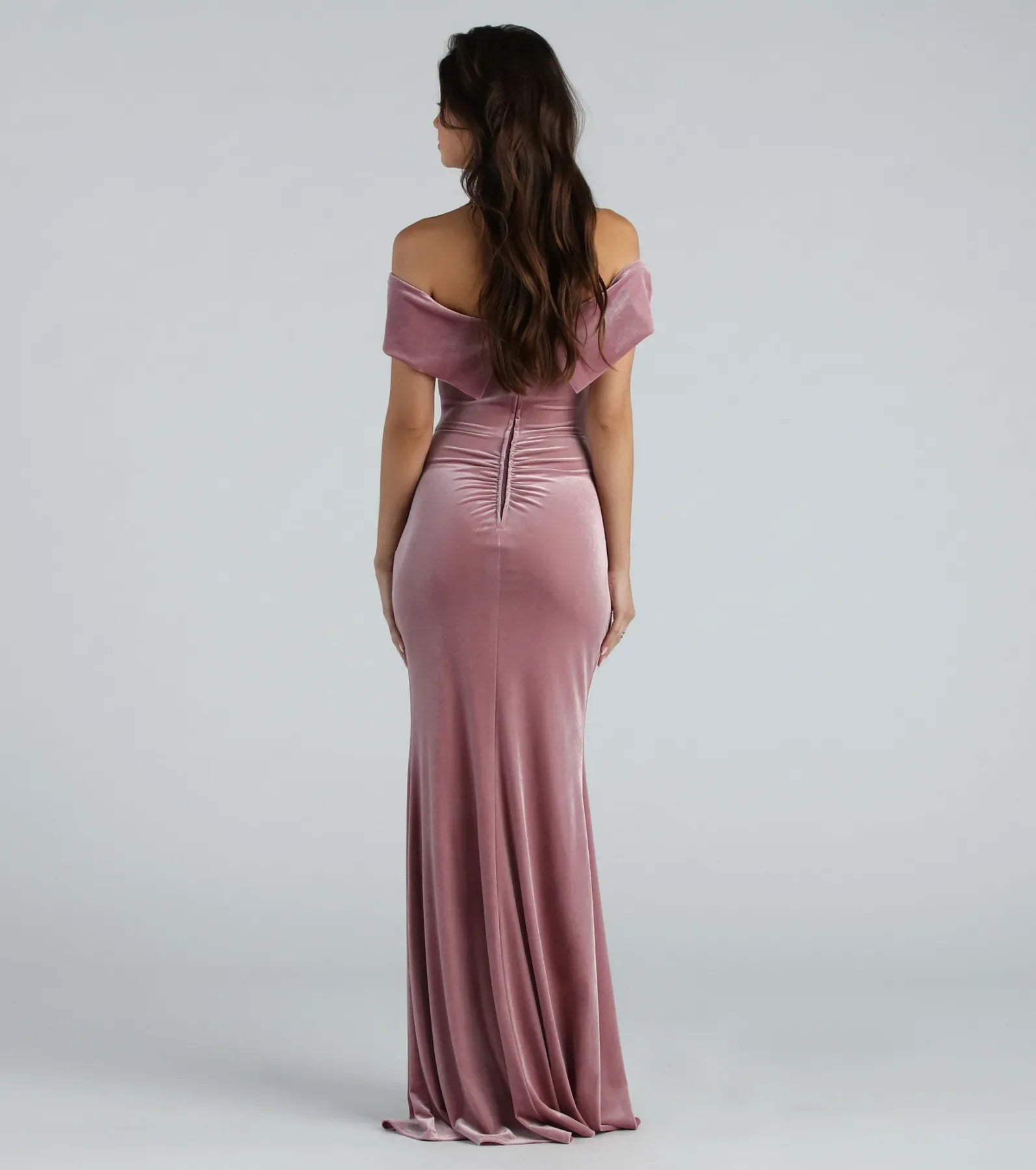 Jane Formal Velvet Off-The-Shoulder Dress - Image 2