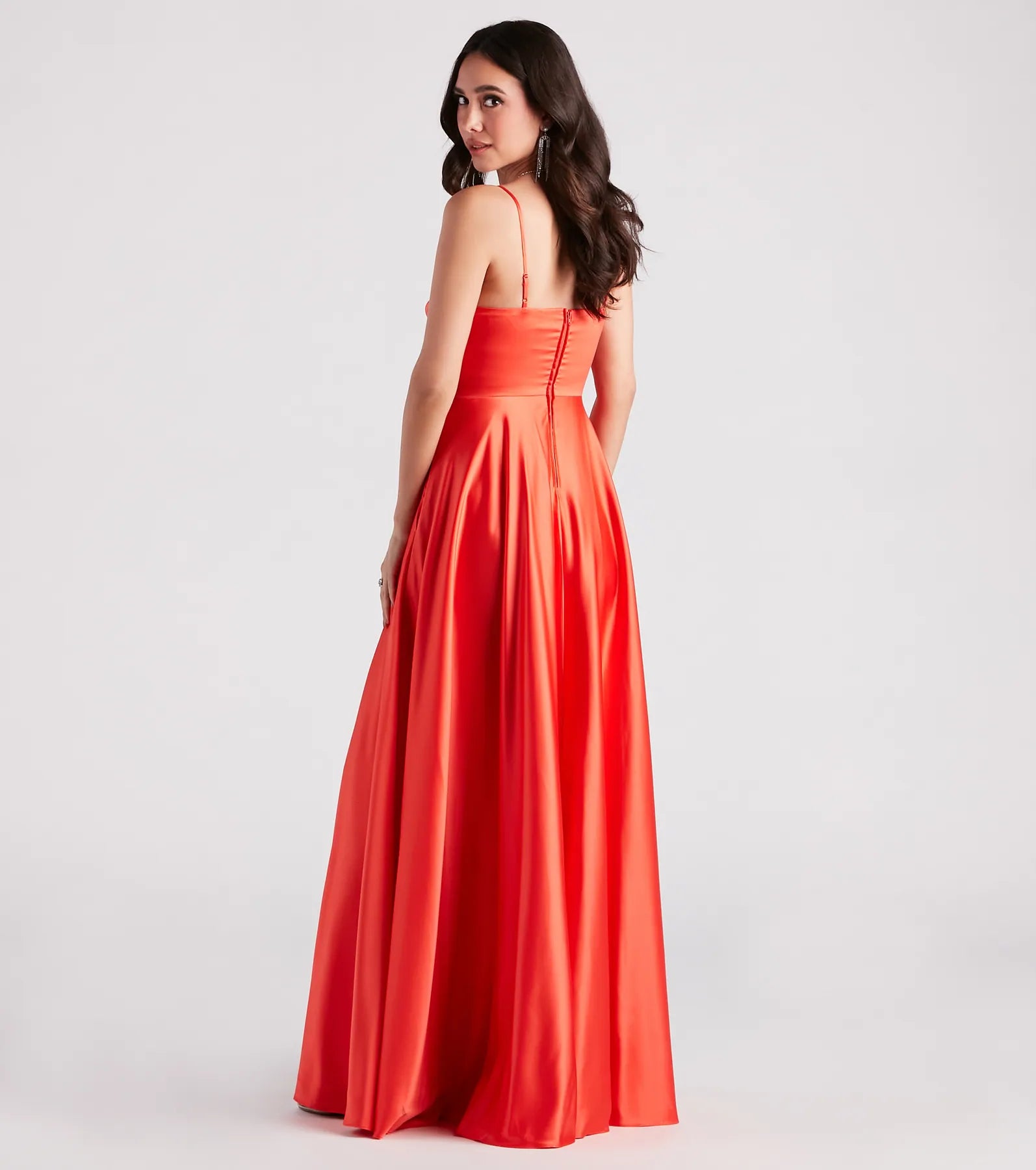 Gillian Formal Satin A-Line Dress - Image 5
