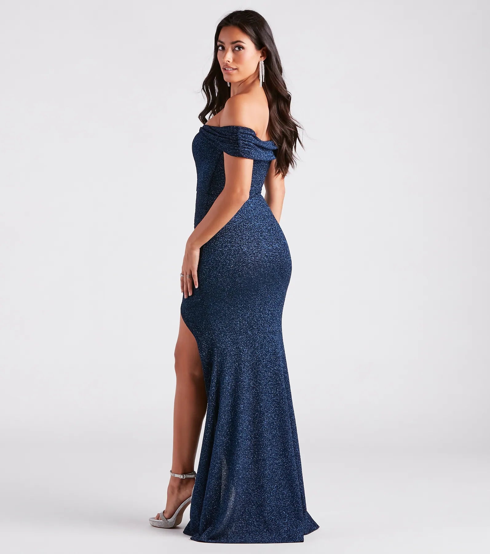 Meryl Formal Glitter Column Dress - Image 14