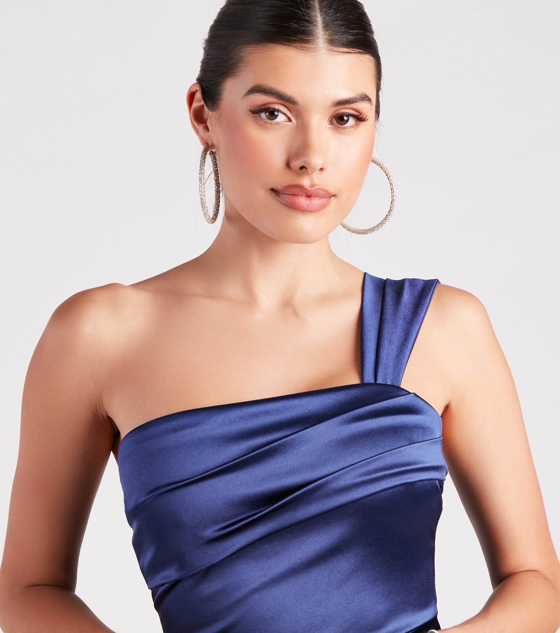 Kathie Formal Satin One-Shoulder Dress - Image 8