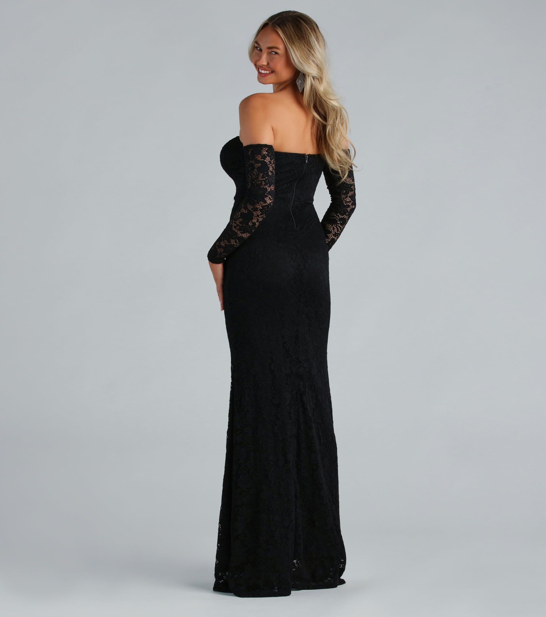 Sammy Formal Lace Off-The-Shoulder Mermaid Dress - Image 2