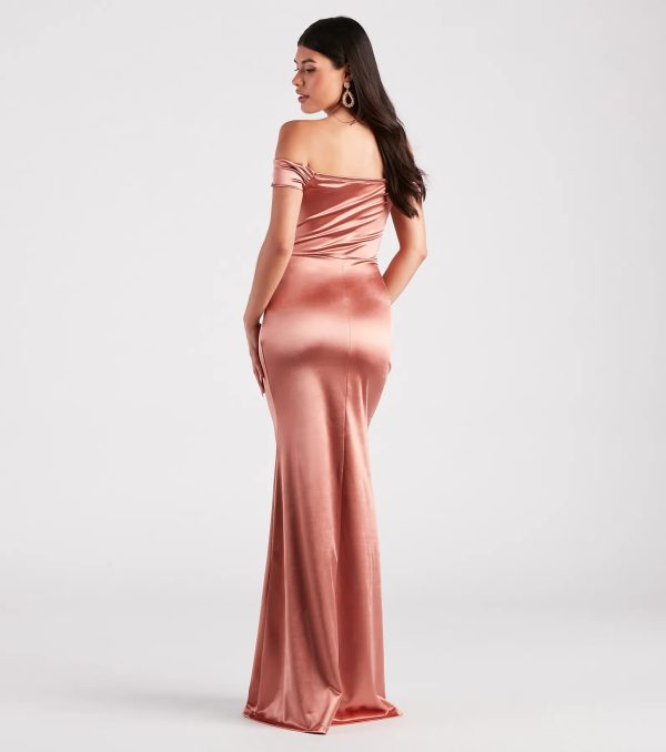 Valencia Formal Off-The-Shoulder Wrap Dress - Image 18