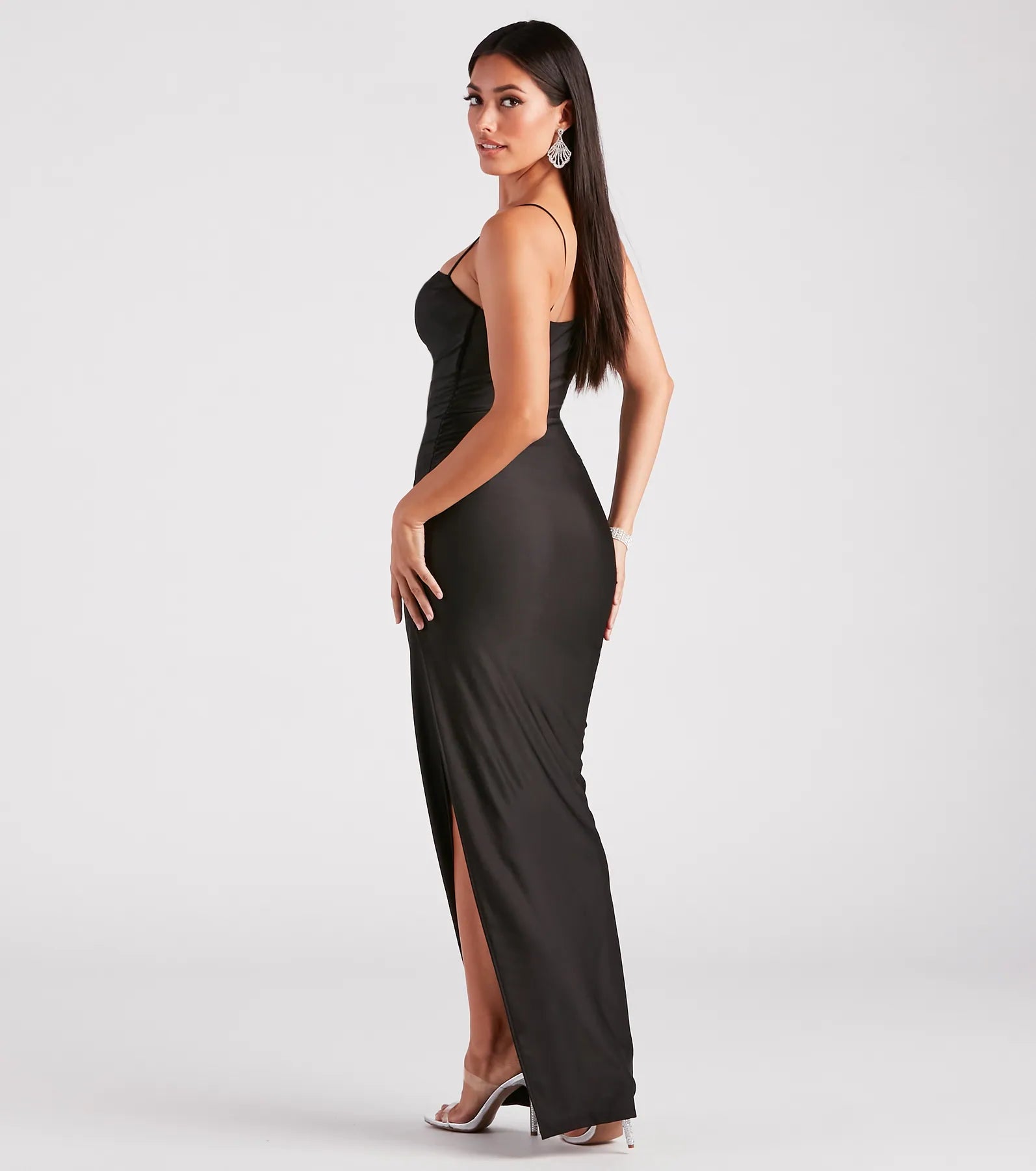 Ella Cowl Neck Satin Dress - Image 22