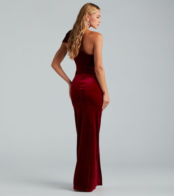 Joyce Formal Velvet Bow Mermaid Dress - Image 3