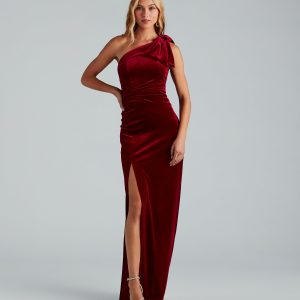 Joyce Formal Velvet Bow Mermaid Dress