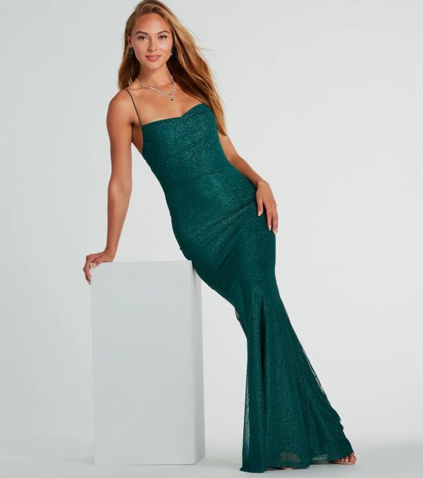 Addison Glitter Mesh Formal Dress - Image 17
