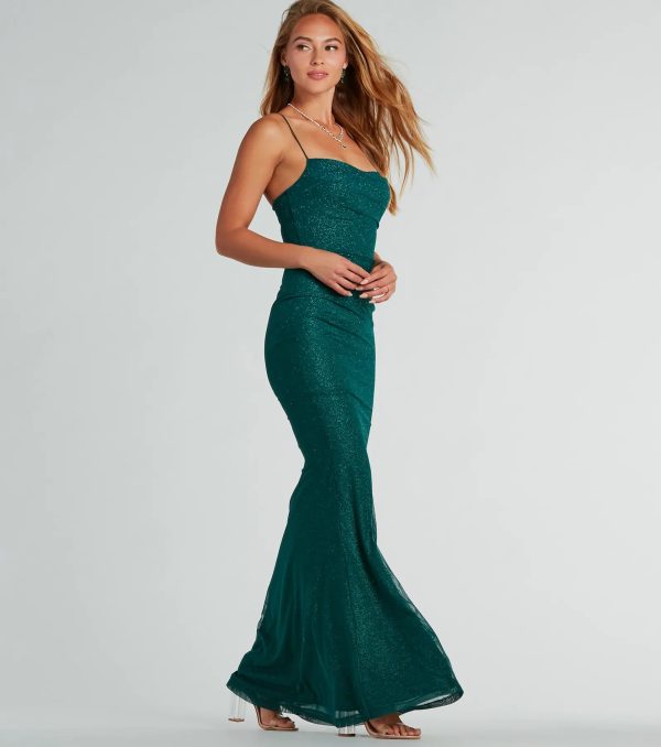 Addison Glitter Mesh Formal Dress - Image 20