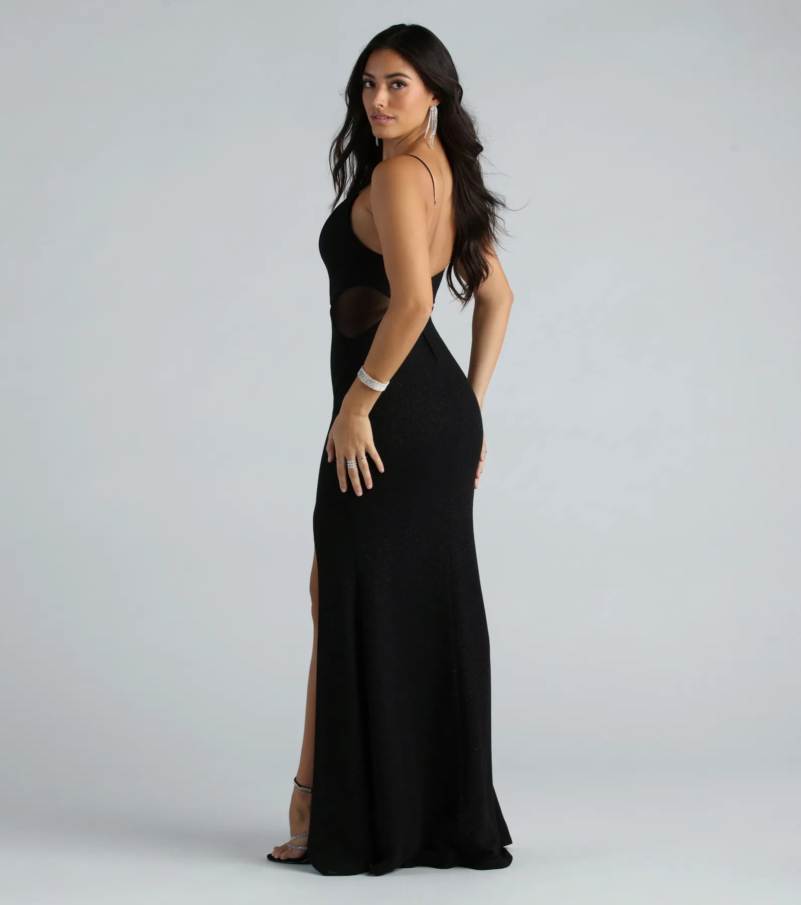Georgia Formal Glitter Crepe Mermaid Dress - Image 2