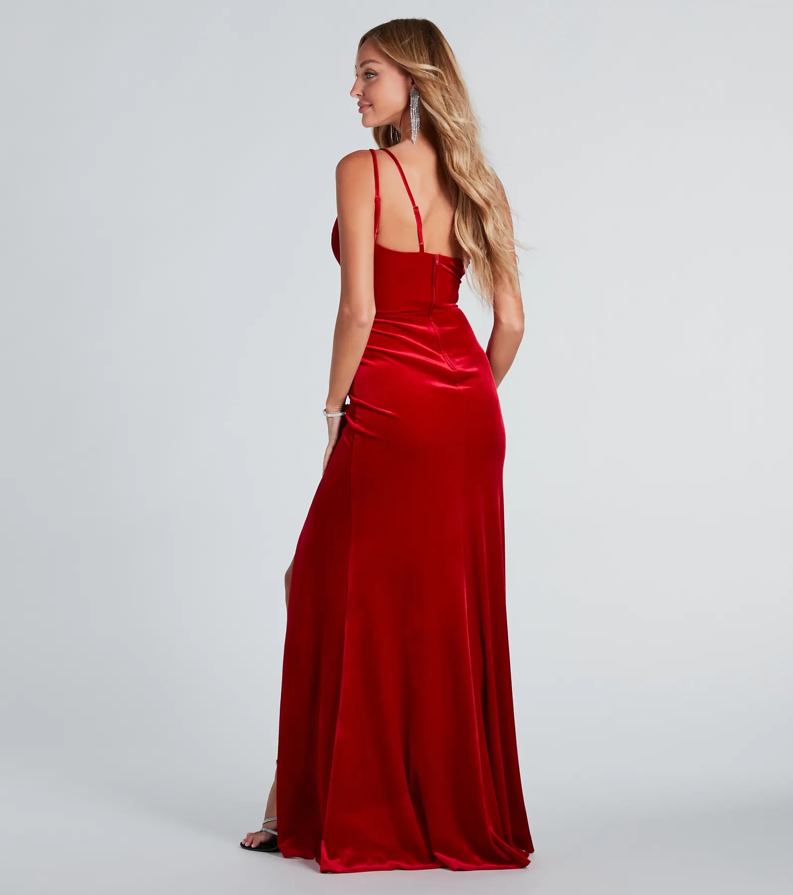 Loni Formal Velvet One-Shoulder Mermaid Dress - Image 2