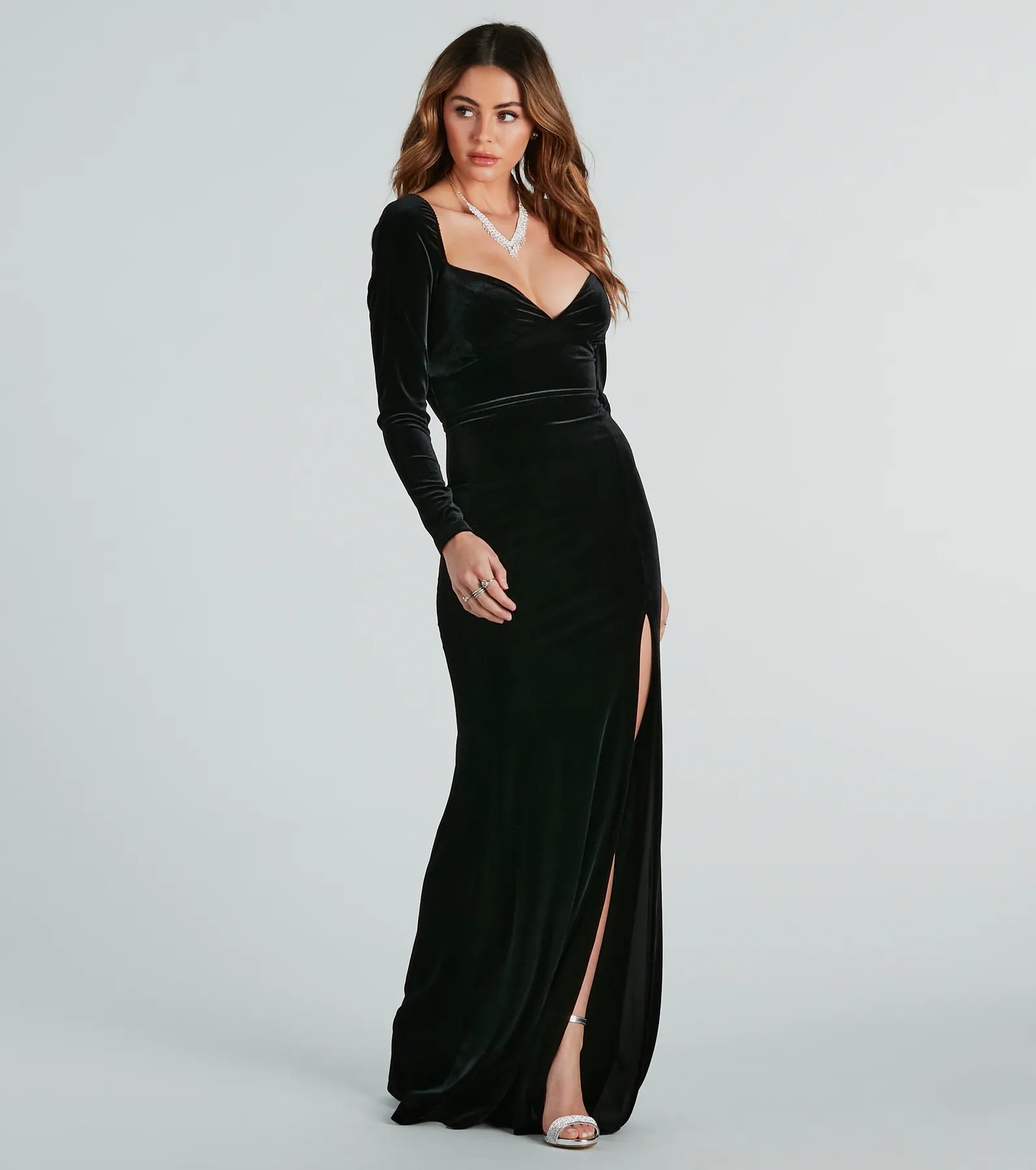 Avril Formal Velvet Mermaid Long Dress - Image 3